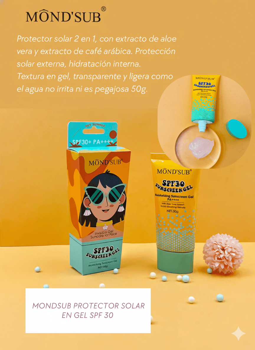 MONDSUB PROTECTOR SOLAR EN GEL SPF 30