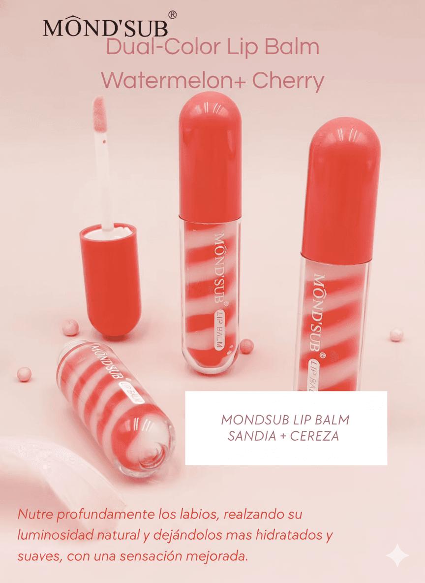 MONDSUB LIP BALM SANDIA + CEREZA