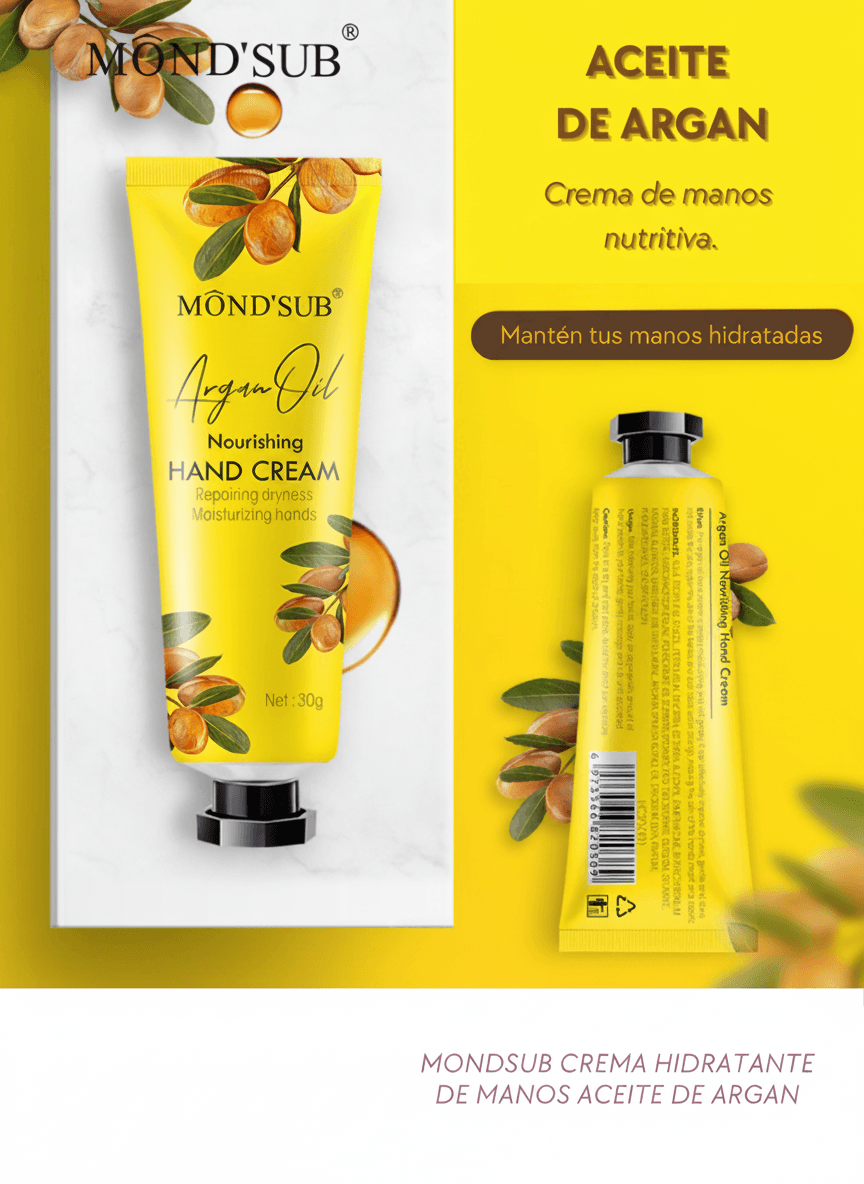 MONDSUB CREMA HIDRATANTE DE MANOS ACEITE DE ARGAN