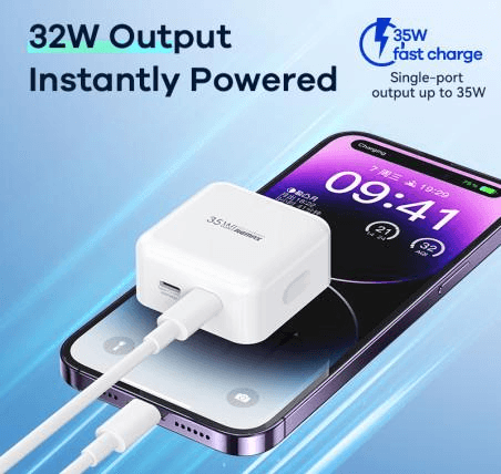 RP-U87 Cargador Rápido REMAX para iPhone 17 con Tecnología PD+QC de 35W 3