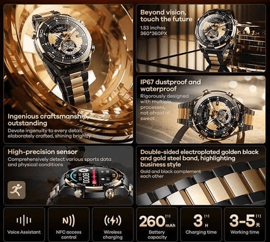 REMAX-SERIES-SMART-WATCH 17 - Reloj Inteligente AMOLED con NFC y Llamadas de Voz HD 3