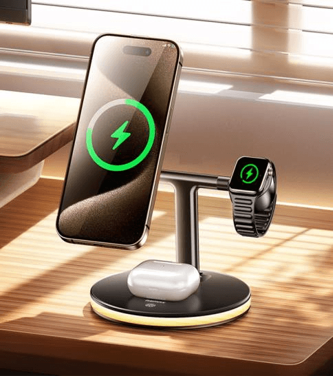 RP-W86 Cargador Inalámbrico 4 en 1 para iPhone, AirPod y Apple Watch 2