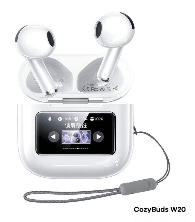 W20 Auriculares con Pantalla Táctil LCD Full-Color 2