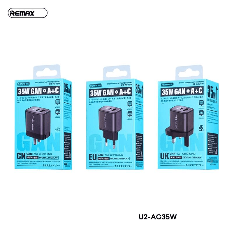 U2-AC35W - Cargador USB de 35W con Tecnología GAN y Pantalla Digital 2