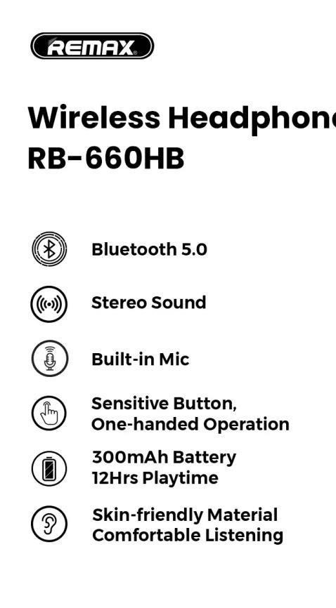 RB-660HB Auriculares Inalámbricos Bluetooth con Alta Autonomía 3