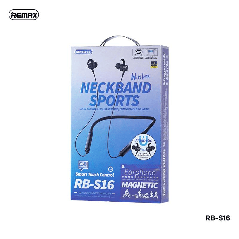 RB-S16 Auriculares Inalámbricos con Control Táctil y Cuello Flexible