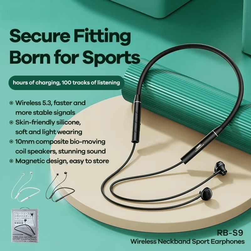 RB-S9 Auriculares Inalámbricos con Cuello Flexible Bluetooth 5.3