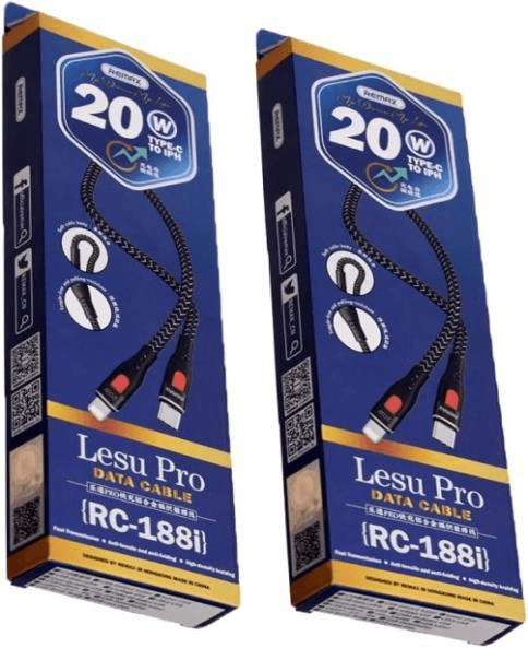 RC-188I - Cable de Carga Rápida Apple de Alta Velocidad con Trenzado de Nylon