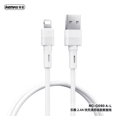 RC-093 Cable de Datos Siliconado con Carga Rápida PD para iPhone/iPad