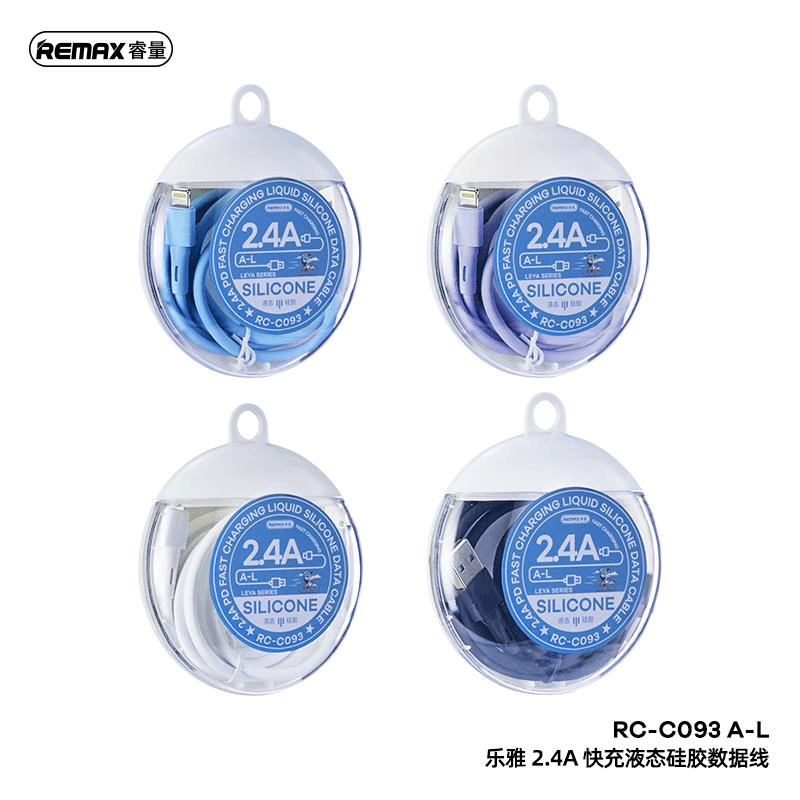 RC-093 Cable de Datos Siliconado con Carga Rápida PD para iPhone/iPad 4