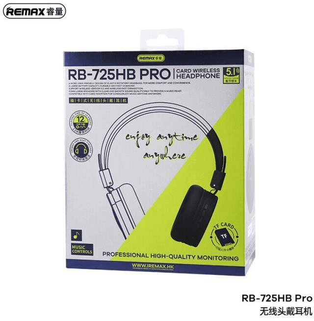 RB-725HB-PRO RB-725HB PRO Auriculares Inalámbricos con Sonido 5.1 y Tarjeta TF 2