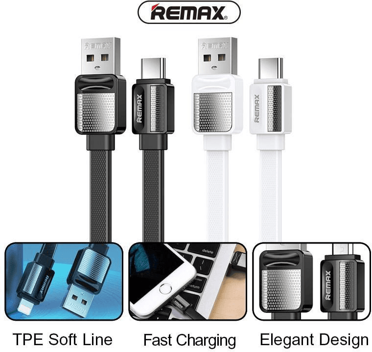 RC-154A Cable USB Tipo C con Carga Rápida de 2.4 AMP