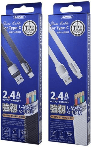 RC-154A Cable USB Tipo C con Carga Rápida de 2.4 AMP 3