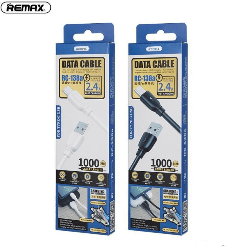 RC-138M Cable USB Carga Rápida 2.4Amp Compatible Apple/Android/iPhone/Tipo C 2