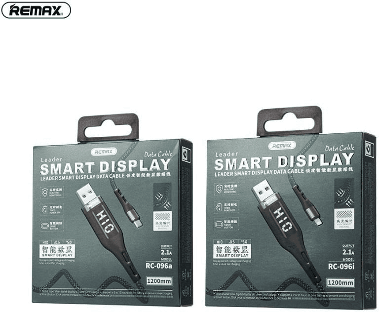 RC-096I-RC-096A Cable USB con Pantalla Digital Inteligente y Temporizador de Carga 2