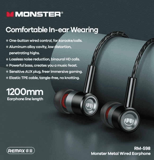 RM-598 Auriculares Manos Libres Metálicos para Apple y Android 2