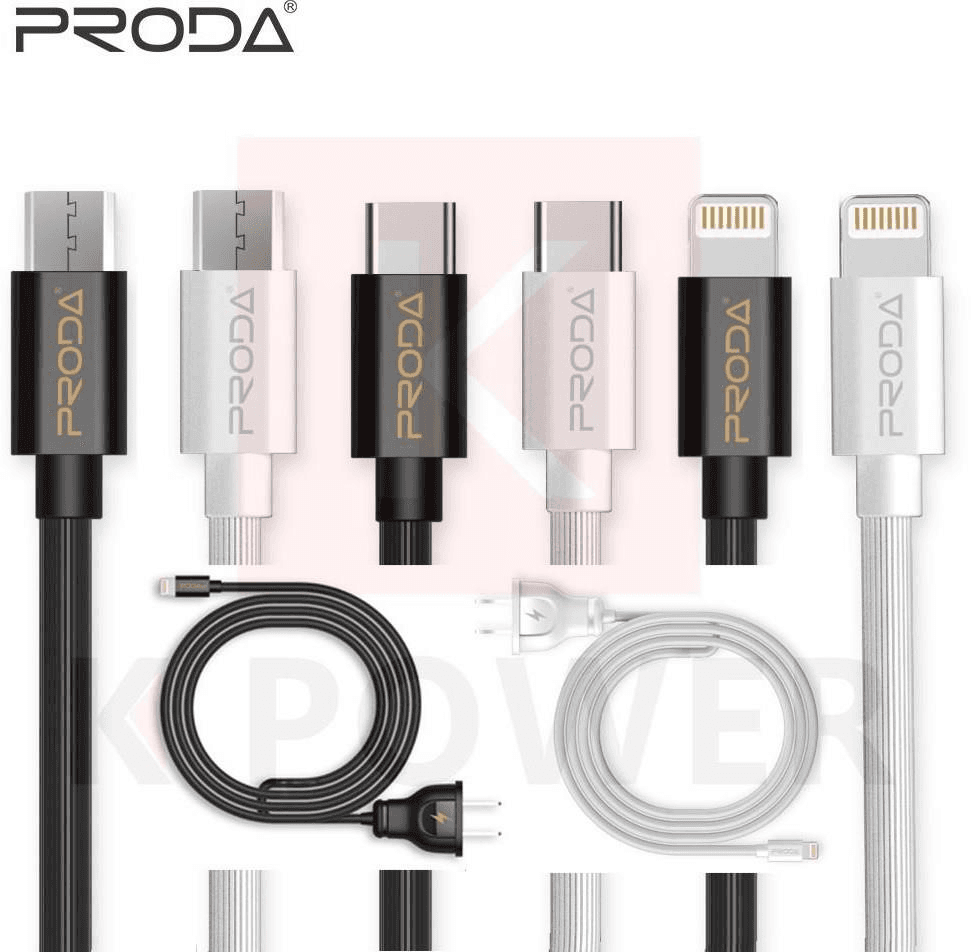 PRODA-TIGER-SERIES Cargador de Alta Eficiencia con Cable Textil Duradero 2