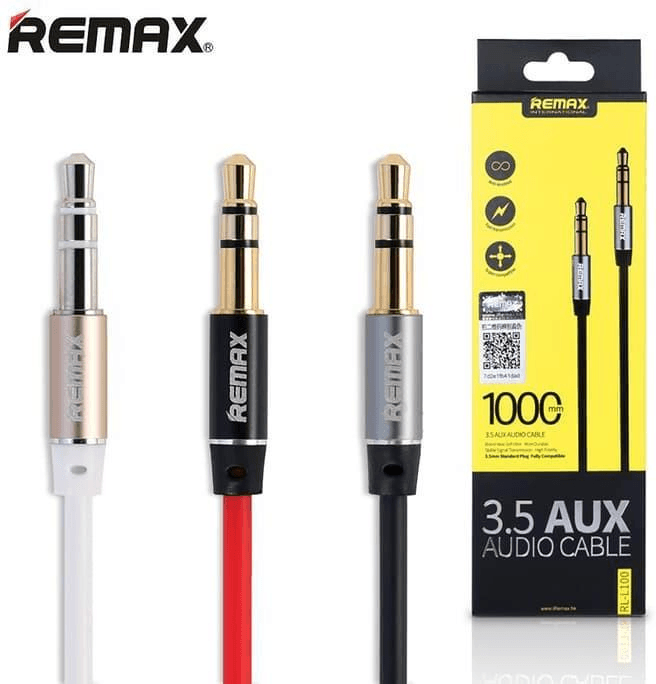 L - Cable Auxiliar de Audio Stereo 3.5mm 1 Metro