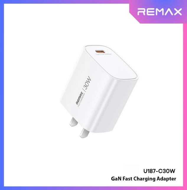 U187-C30W Cargador Rápido GAN 30W Compatible con iPhone y Android