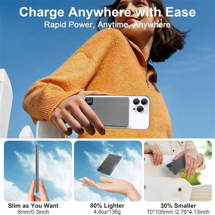 MP-5 Power Bank Inalámbrico con Carga Rápida PD 20W imagen 2