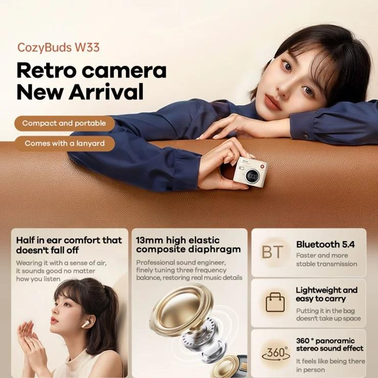 W33 Auriculares Inalámbricos True Wireless para Música y Llamadas imagen 3