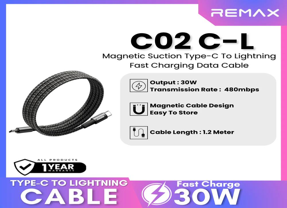 C02-CL30W - Cable de datos de aleación de aluminio con succión magnética y trenzado imagen 2