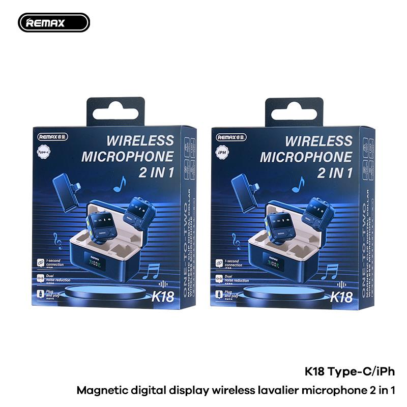 K-18 Micrófono Inalámbrico 2 en 1 Plug and Play Universal imagen 2