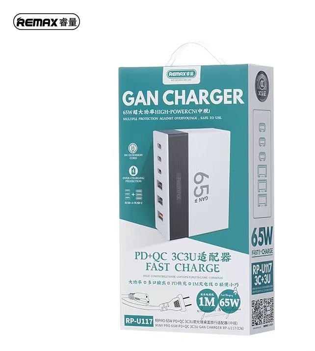 RP-U117 Cargador Rápido 6 en 1 con Tecnología PD y QC para Apple y Android imagen 2