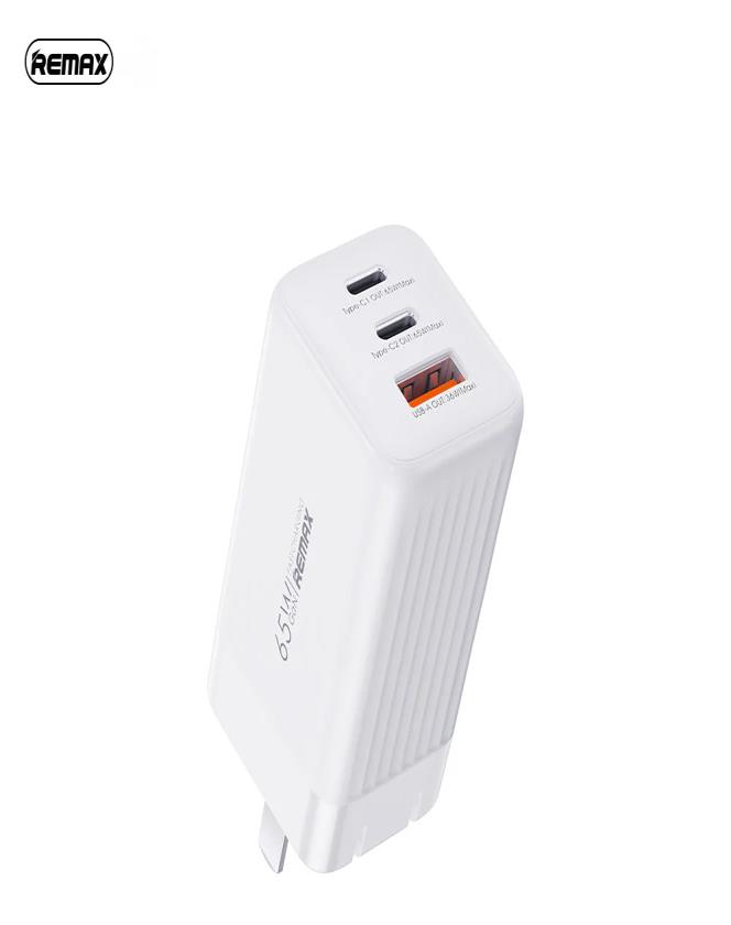 RP-U83 Cargador Plegable de 3 Dispositivos con Tecnología GAN y Carga Rápida QC 65W imagen 2