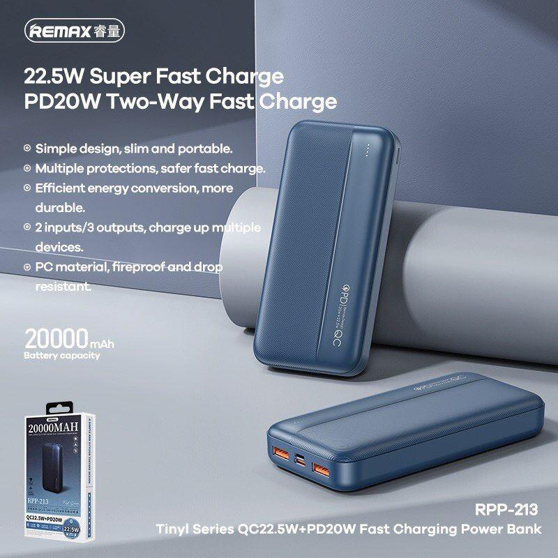 RPP-213 Power Bank de 20000mAh con Carga Rápida QC y PD imagen 2