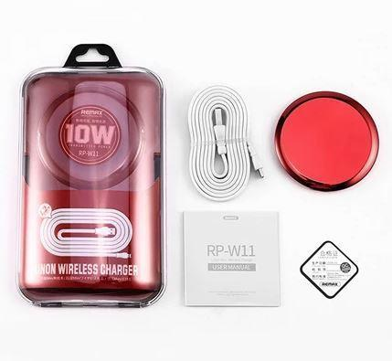 RP-W11 Cargador Inalámbrico de Carga Rápida 10W Compatible con iPhone, Samsung, Huawei y Xiaomi