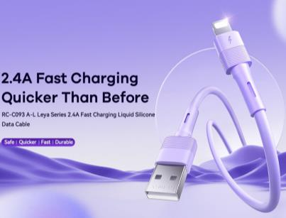 RC-093 Cable de Datos Siliconado con Carga Rápida PD para iPhone/iPad imagen 3
