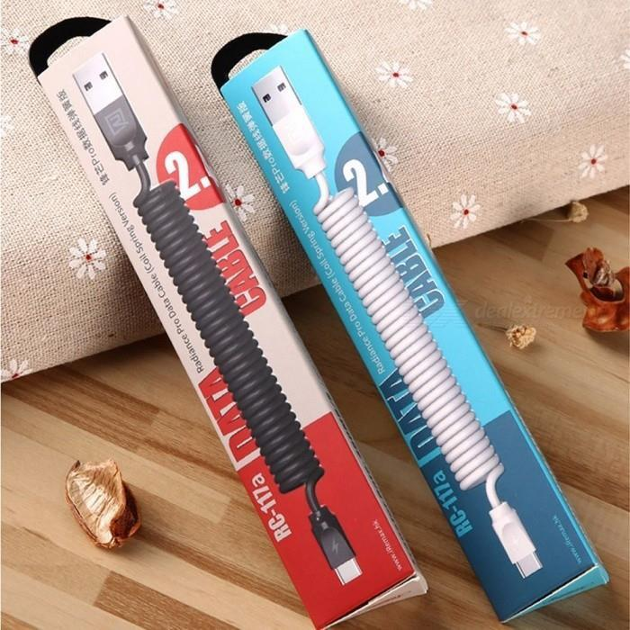 RC-117M-I-A Cable de datos USB con carga rápida para Apple, Micro y Type C