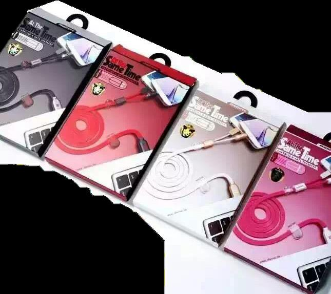 CABLE-USB-2-EN-1-PARA-IPHONE - Cable USB Plano Antideslizante para iPhone